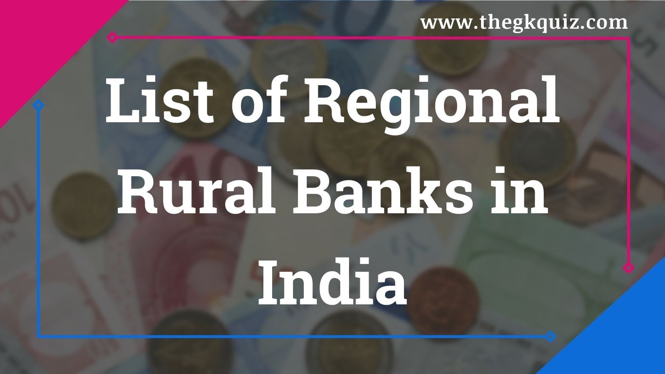 List Of Regional Rural Banks In India 